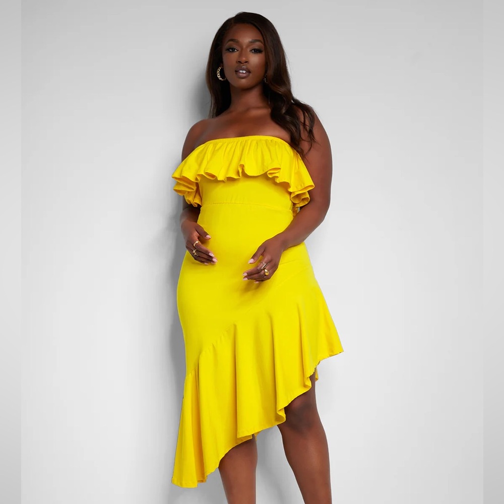 Rebdolls of Sunshine Ruffled Sleeveless Yellow Dress Size 2X NWT - Picture 9 of 16